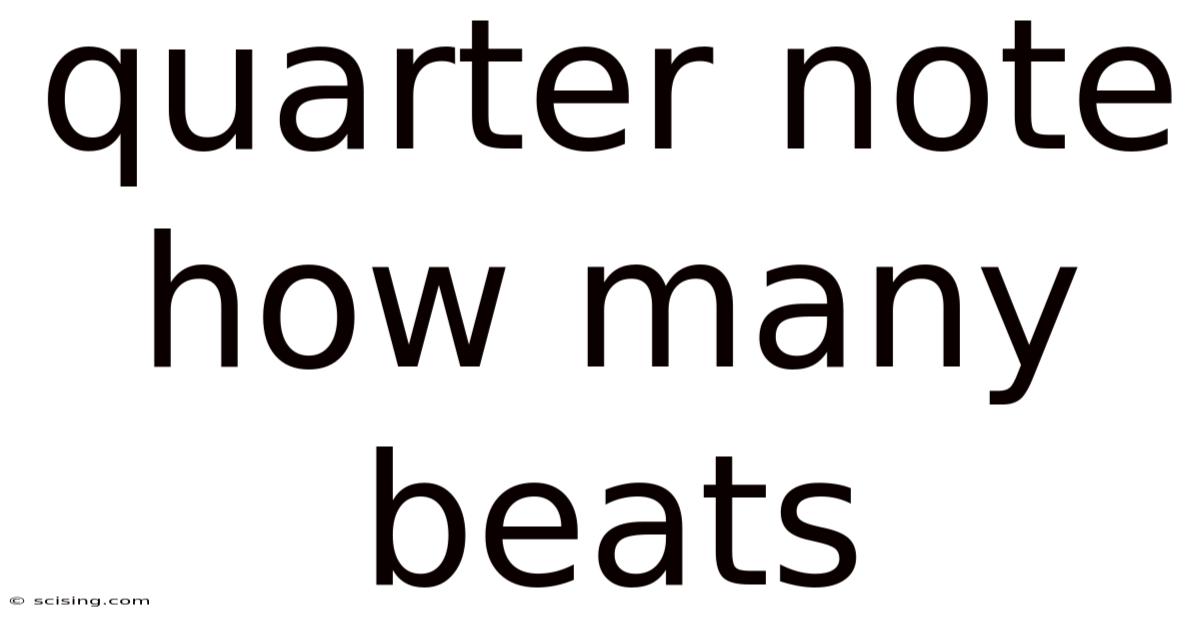 Quarter Note How Many Beats