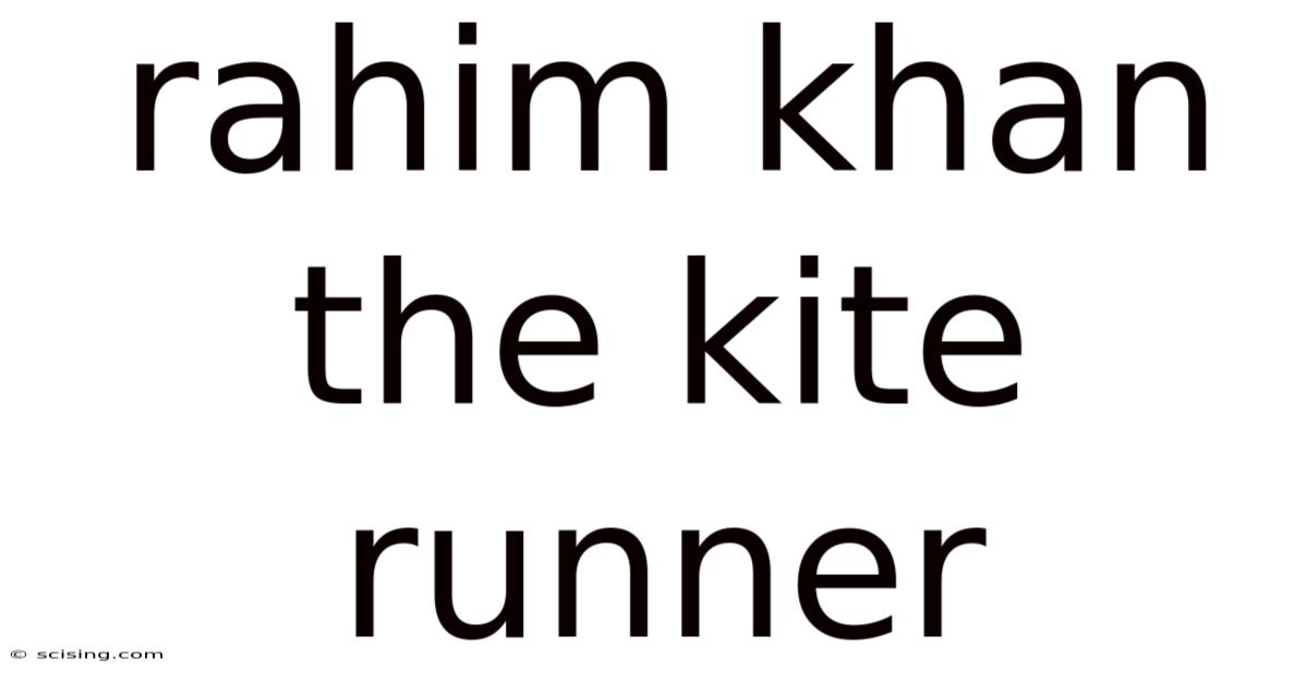 Rahim Khan The Kite Runner