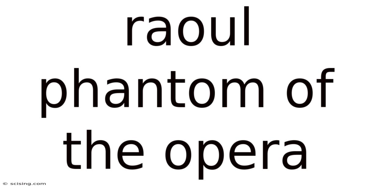 Raoul Phantom Of The Opera