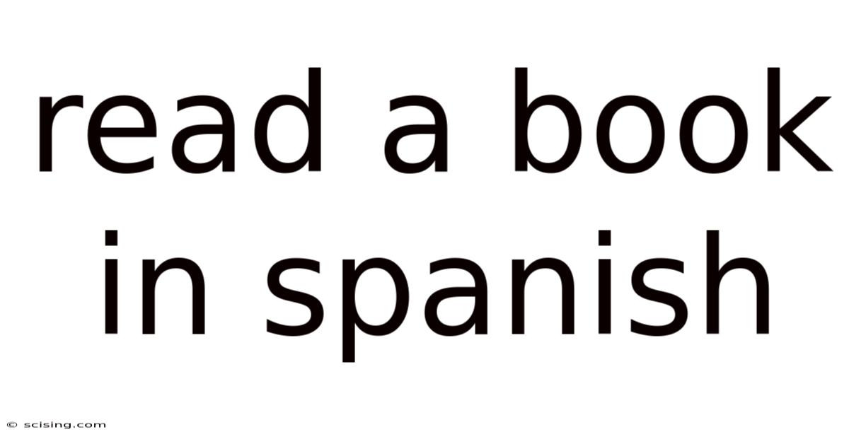 Read A Book In Spanish