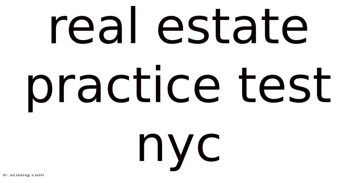 Real Estate Practice Test Nyc