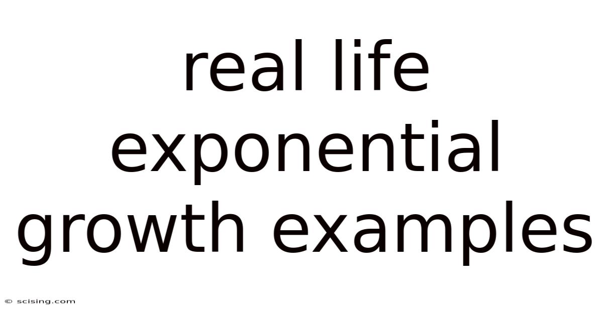 Real Life Exponential Growth Examples