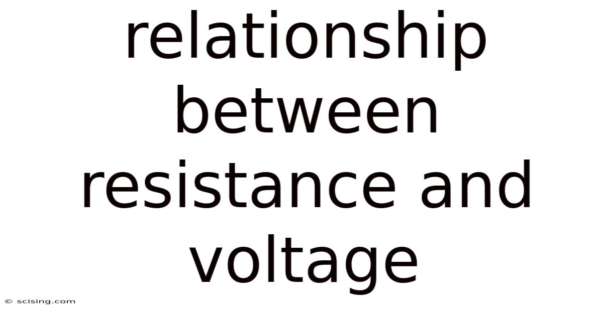 Relationship Between Resistance And Voltage