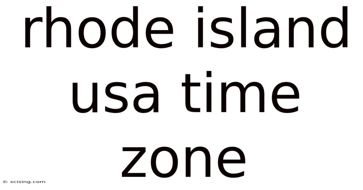 Rhode Island Usa Time Zone