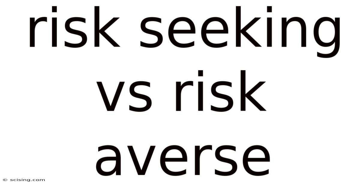 Risk Seeking Vs Risk Averse
