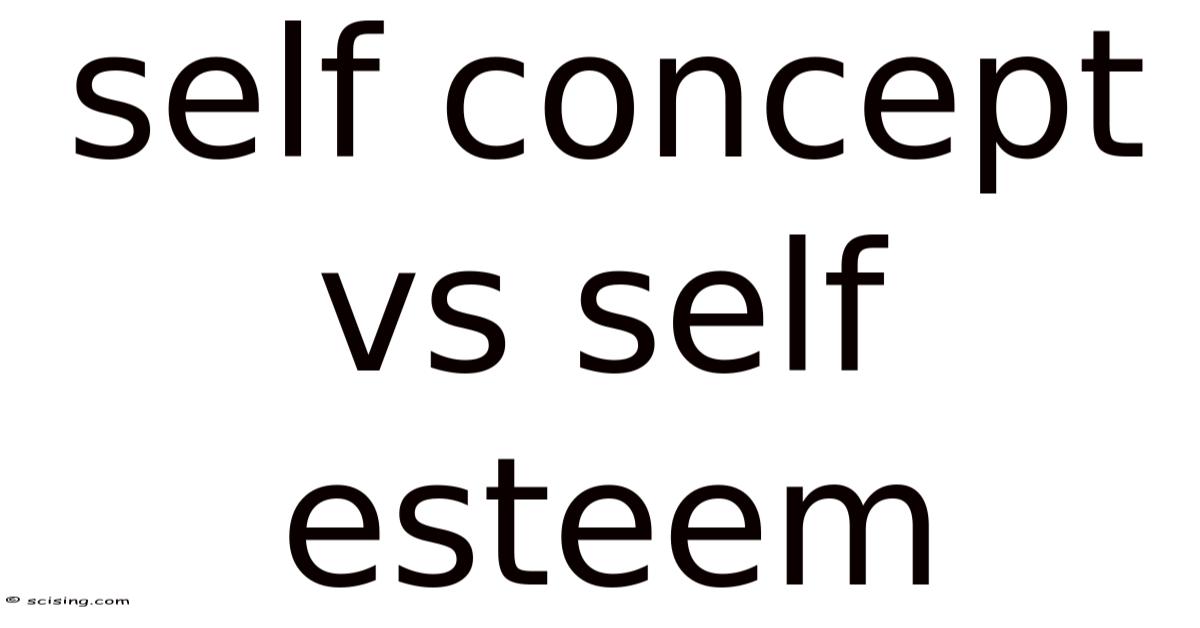 Self Concept Vs Self Esteem