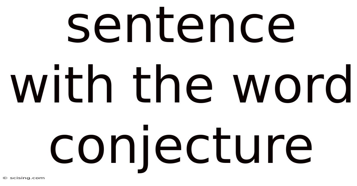 Sentence With The Word Conjecture