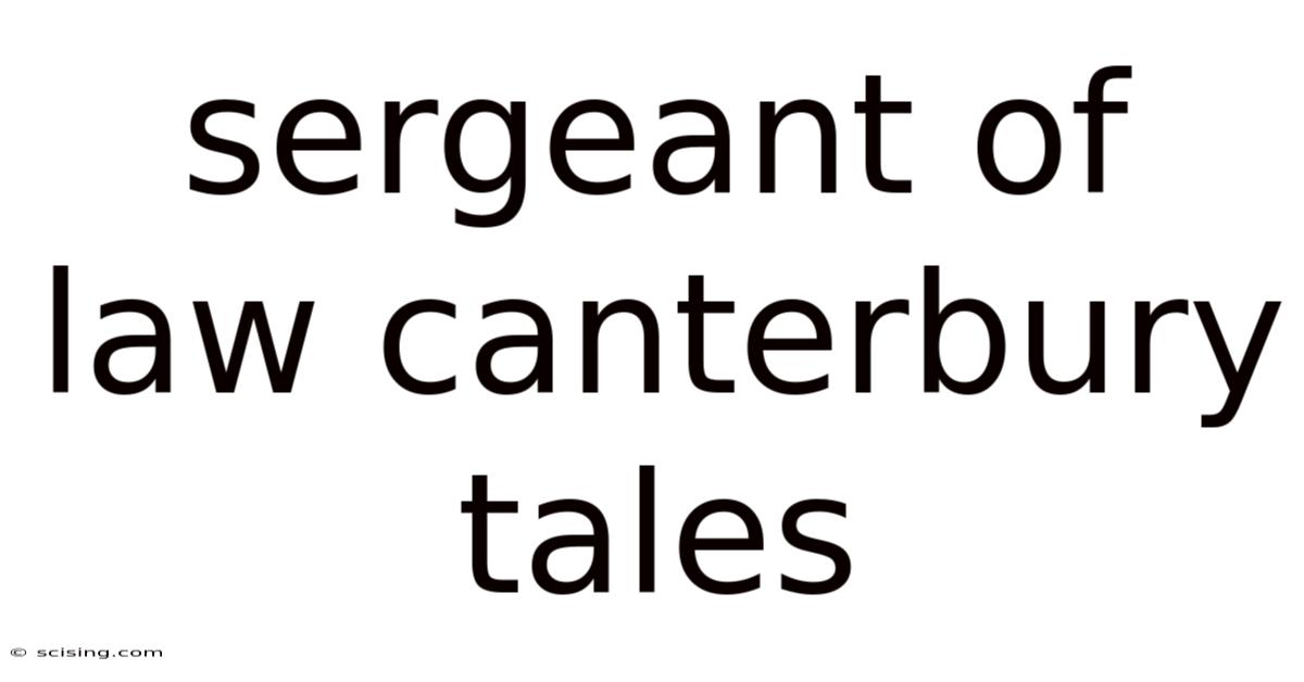Sergeant Of Law Canterbury Tales