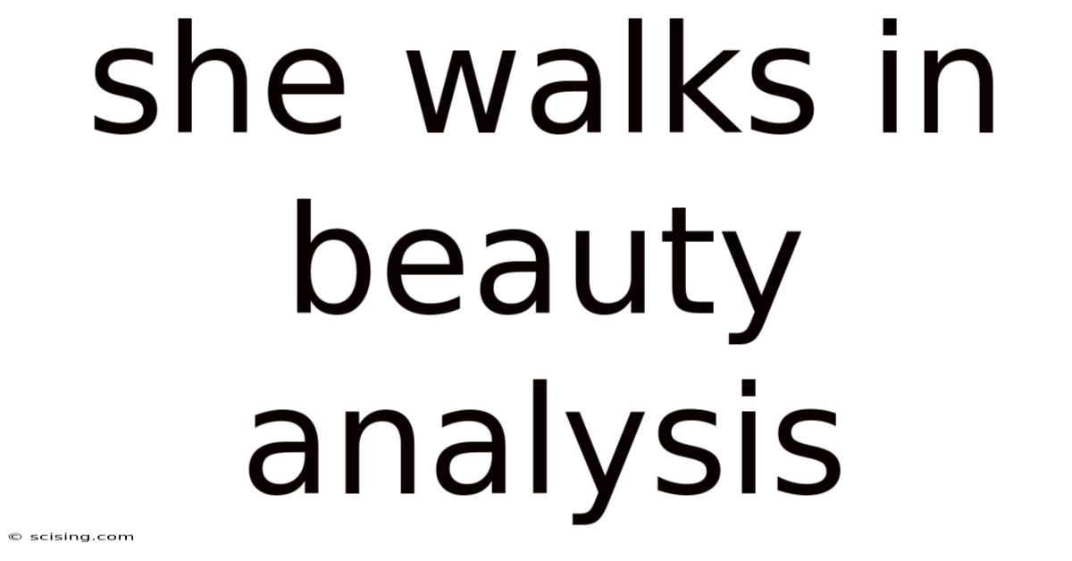 She Walks In Beauty Analysis