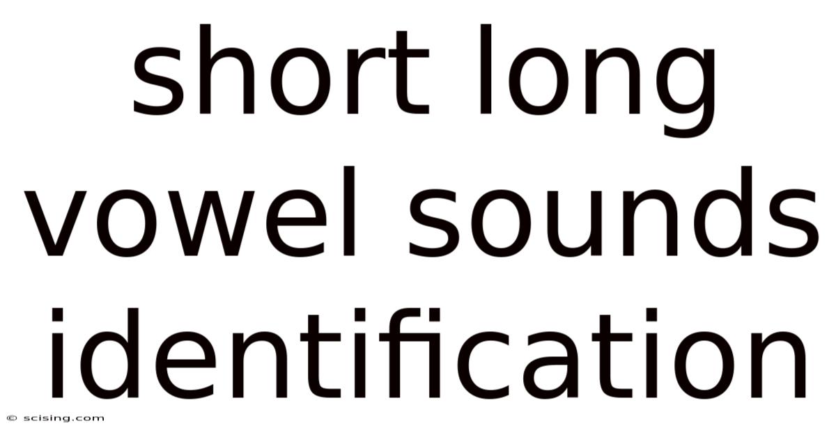 Short Long Vowel Sounds Identification