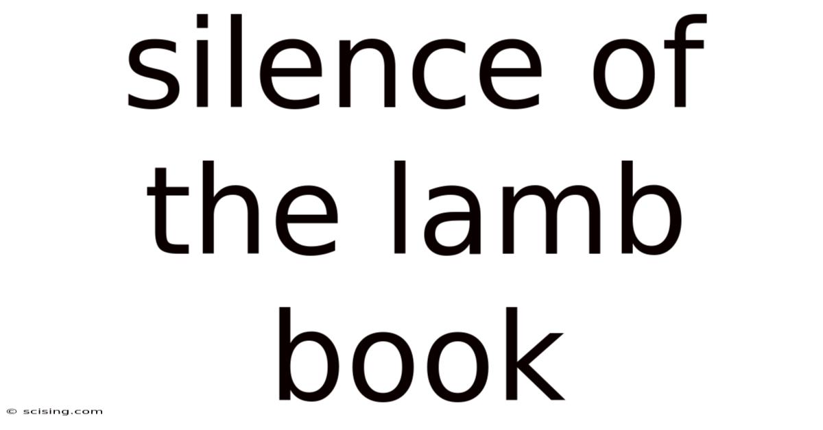 Silence Of The Lamb Book