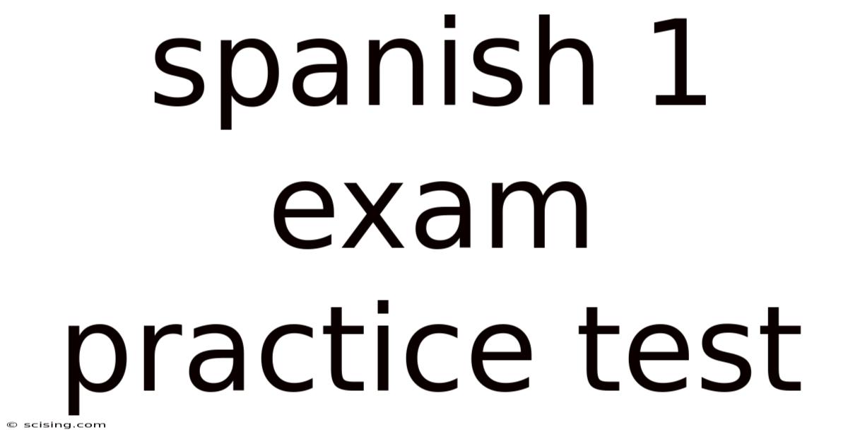 Spanish 1 Exam Practice Test
