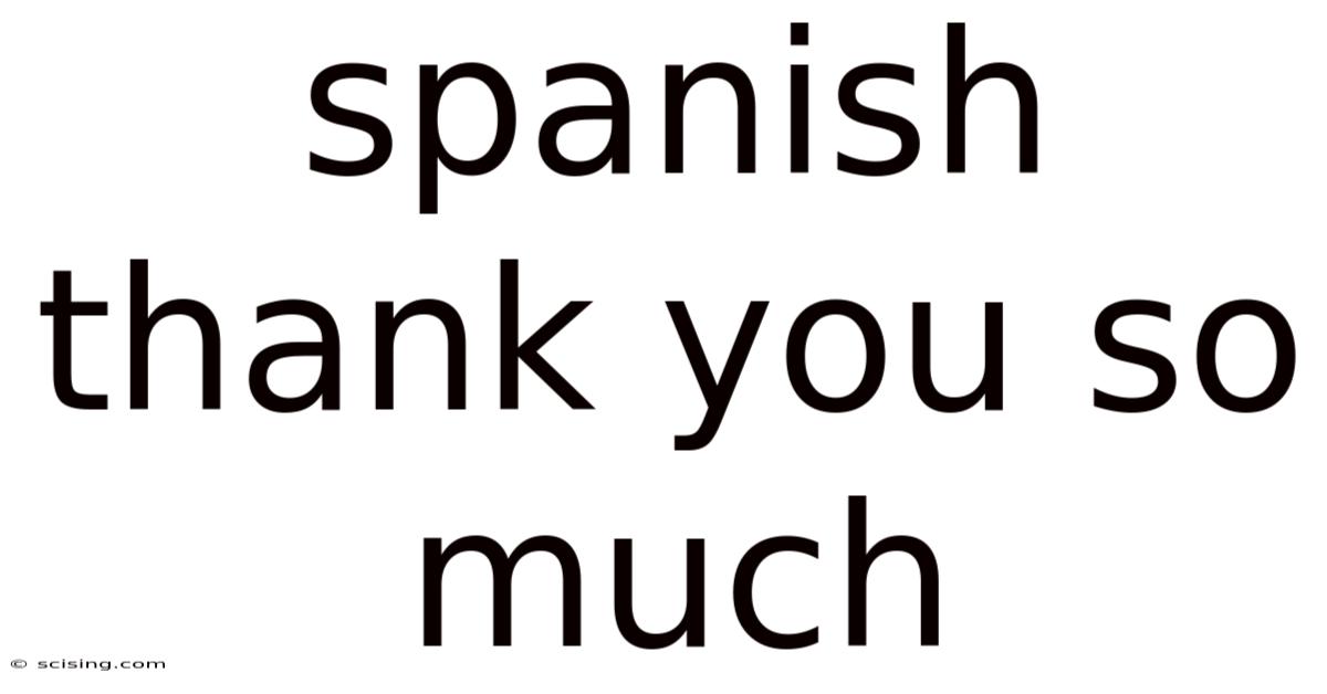 Spanish Thank You So Much