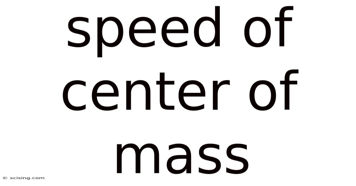 Speed Of Center Of Mass
