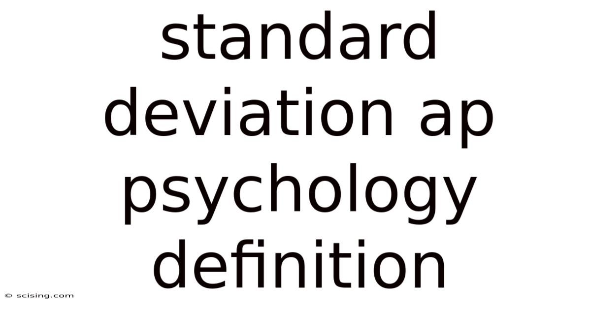 Standard Deviation Ap Psychology Definition