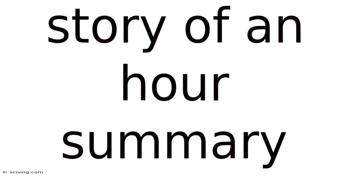 Story Of An Hour Summary