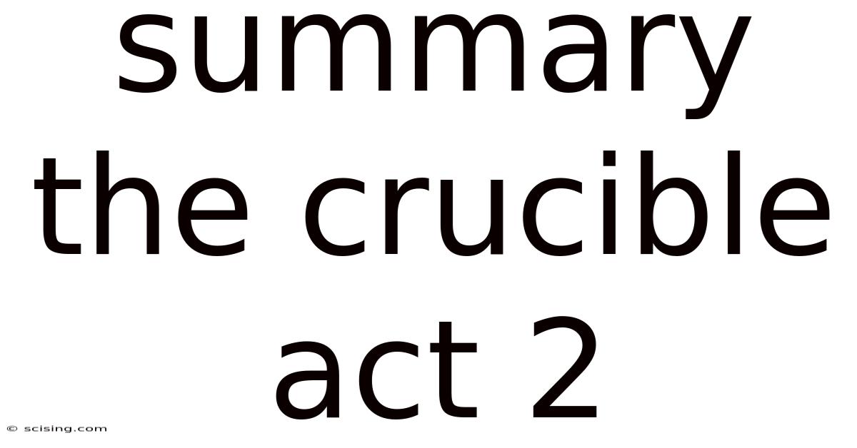 Summary The Crucible Act 2