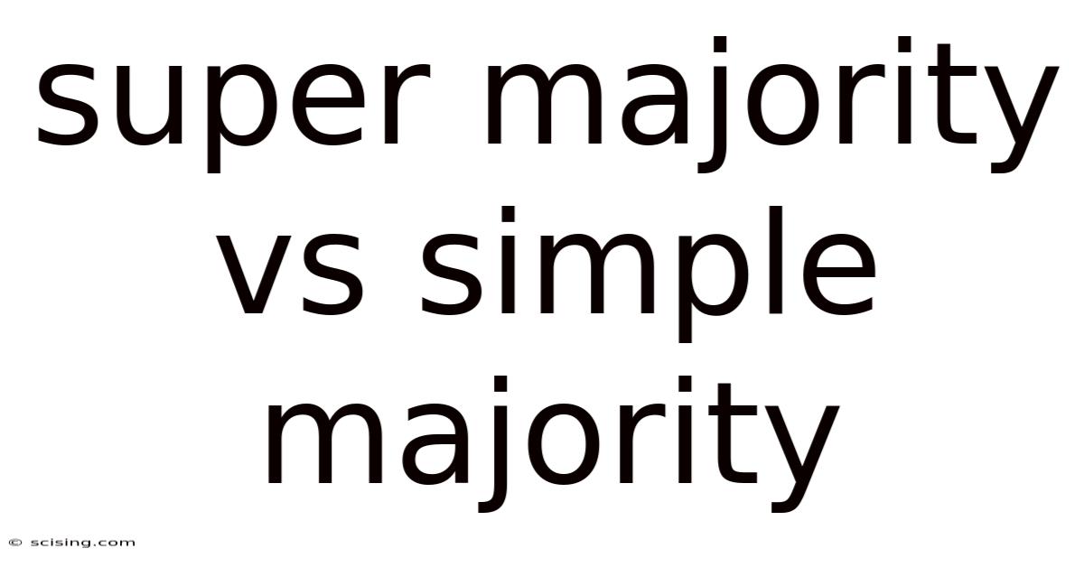 Super Majority Vs Simple Majority