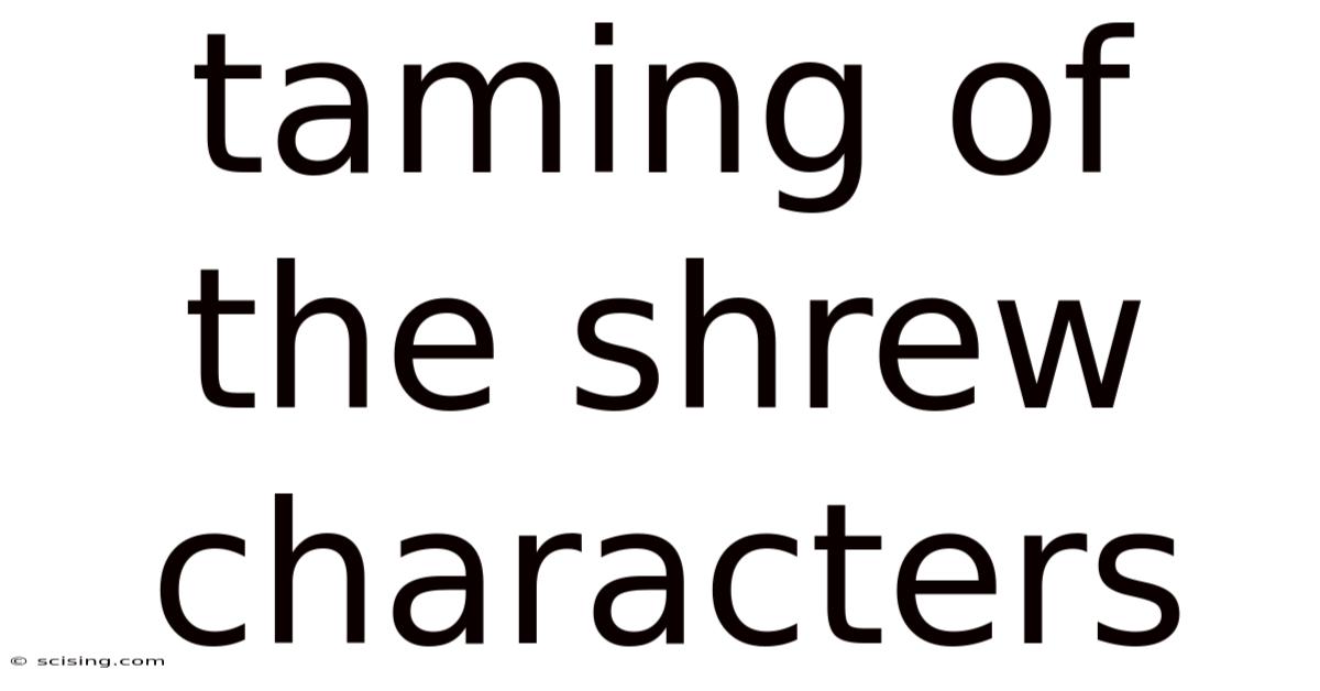 Taming Of The Shrew Characters