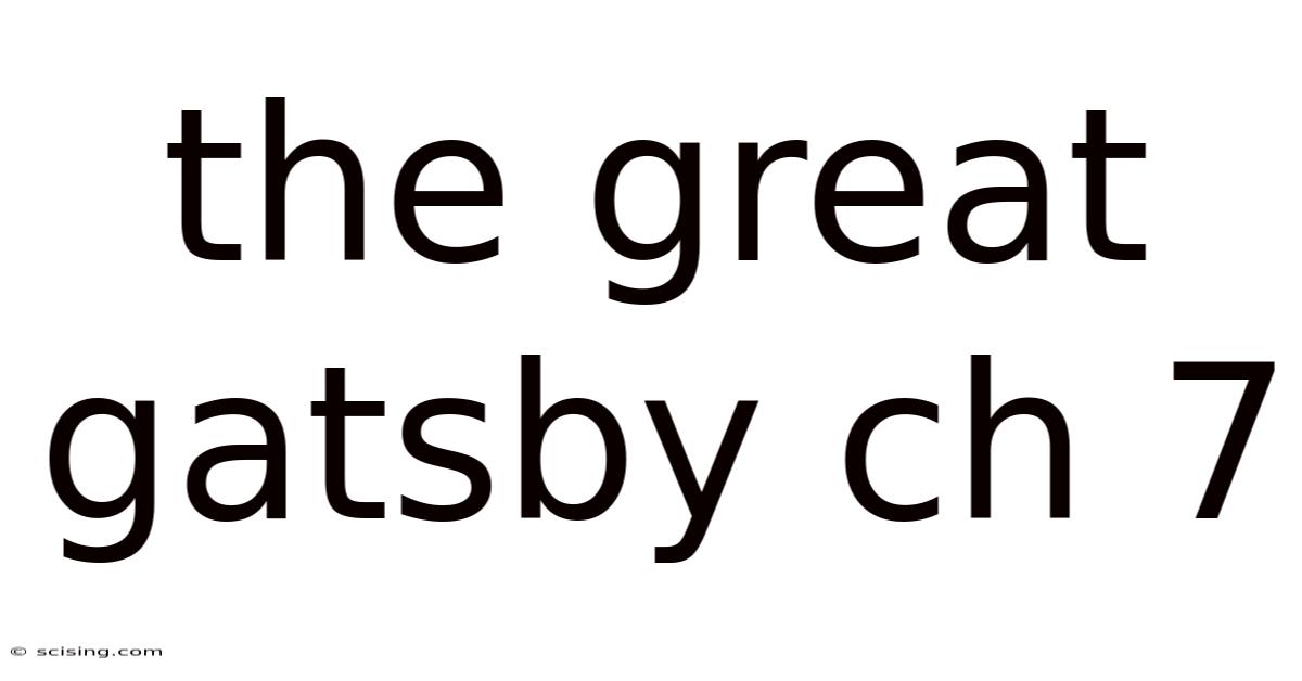 The Great Gatsby Ch 7