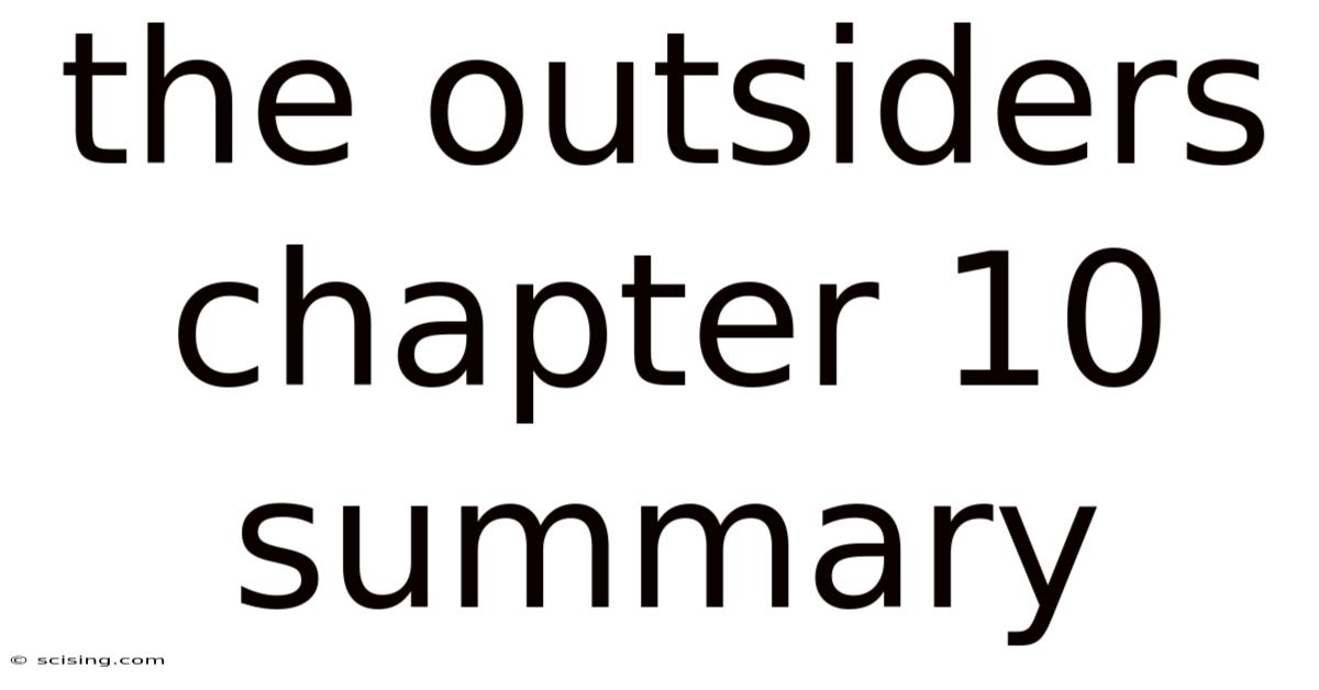 The Outsiders Chapter 10 Summary
