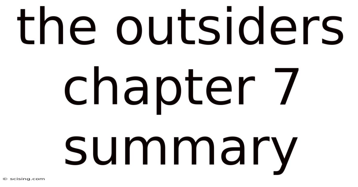 The Outsiders Chapter 7 Summary