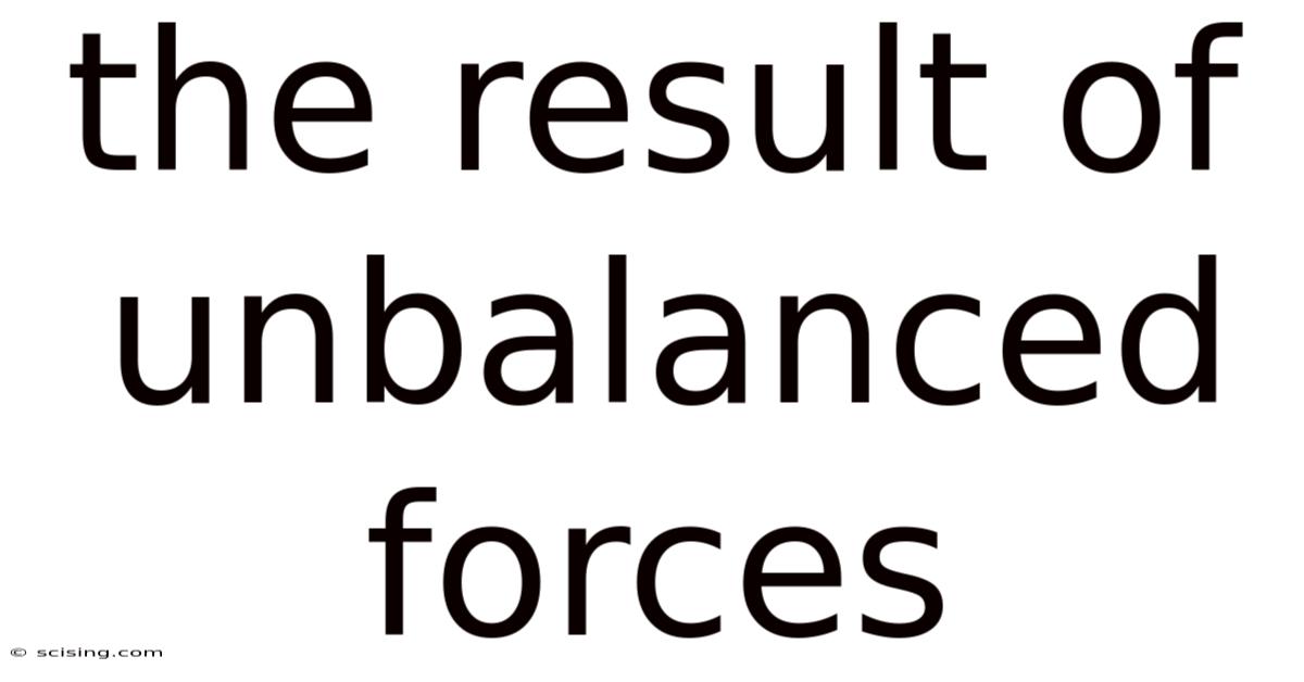 The Result Of Unbalanced Forces