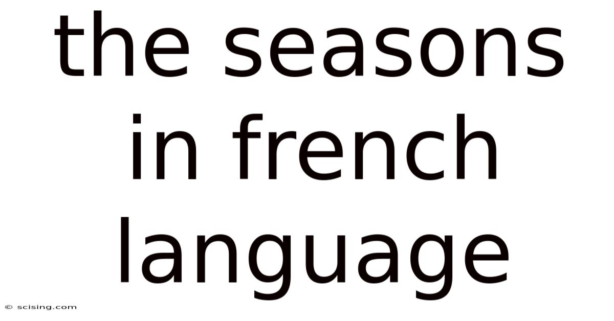 The Seasons In French Language