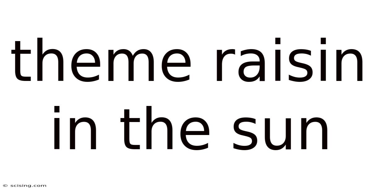 Theme Raisin In The Sun