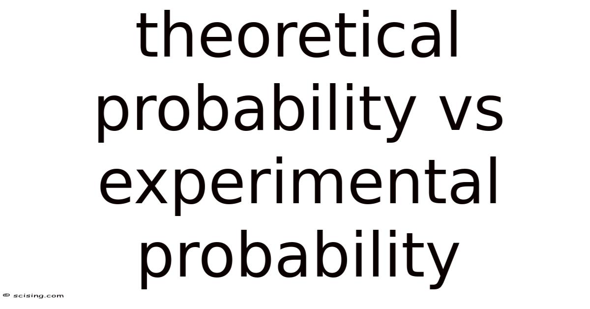 Theoretical Probability Vs Experimental Probability