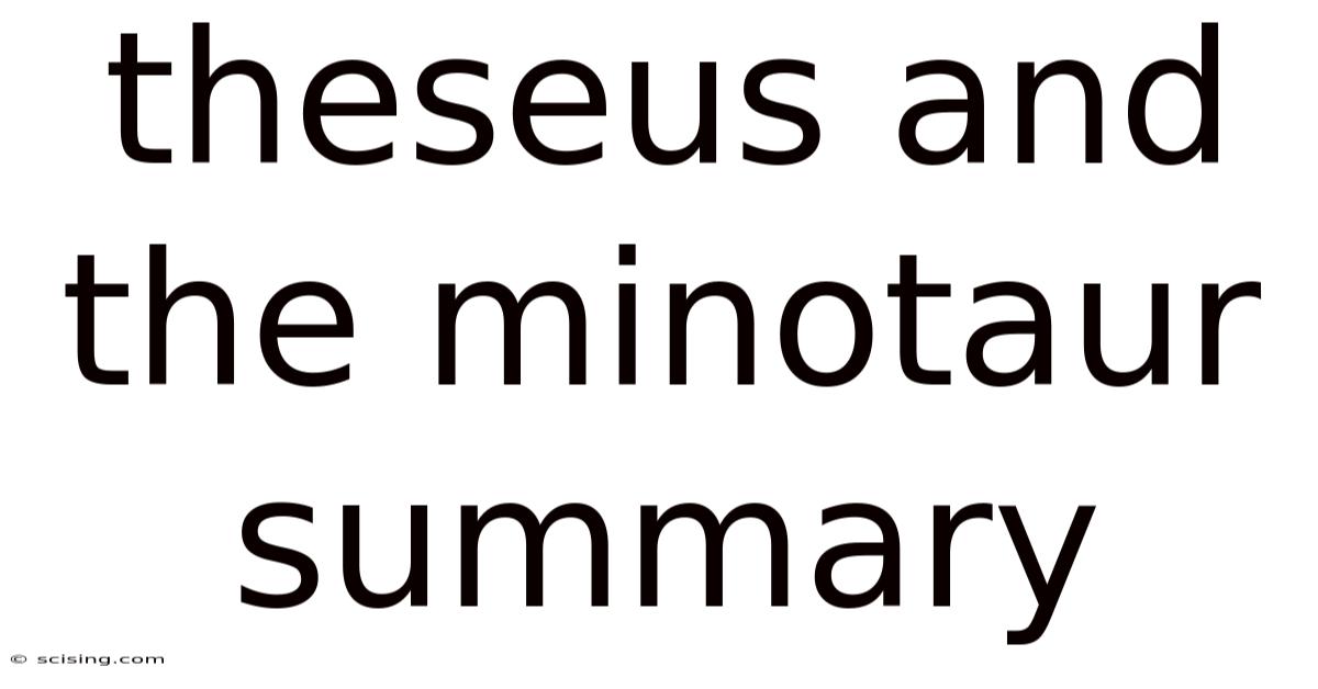 Theseus And The Minotaur Summary