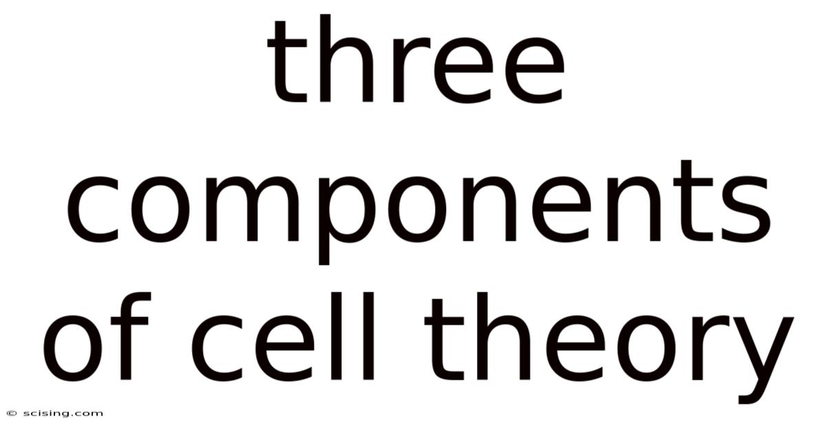Three Components Of Cell Theory