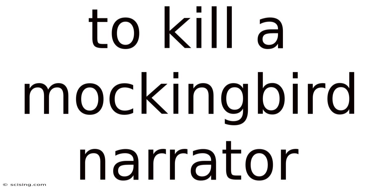 To Kill A Mockingbird Narrator