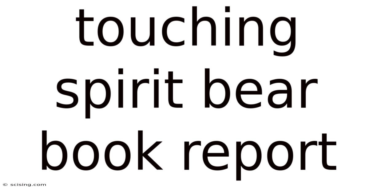 Touching Spirit Bear Book Report