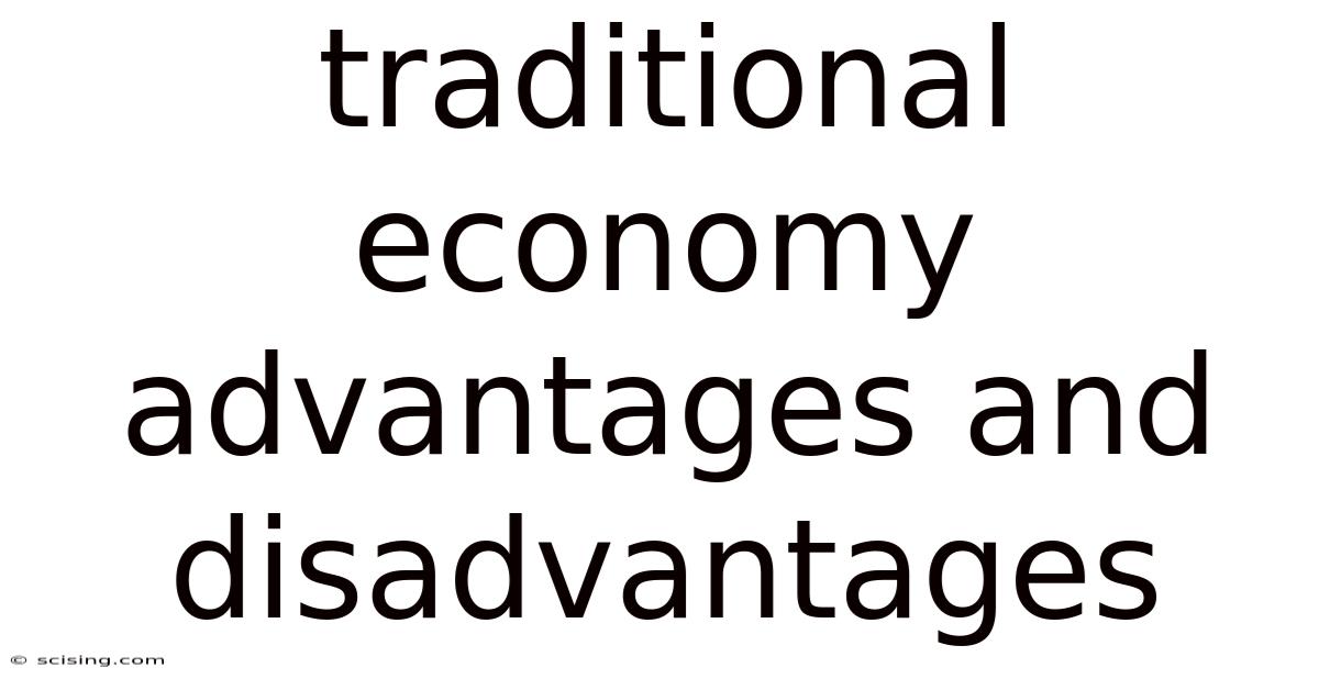Traditional Economy Advantages And Disadvantages