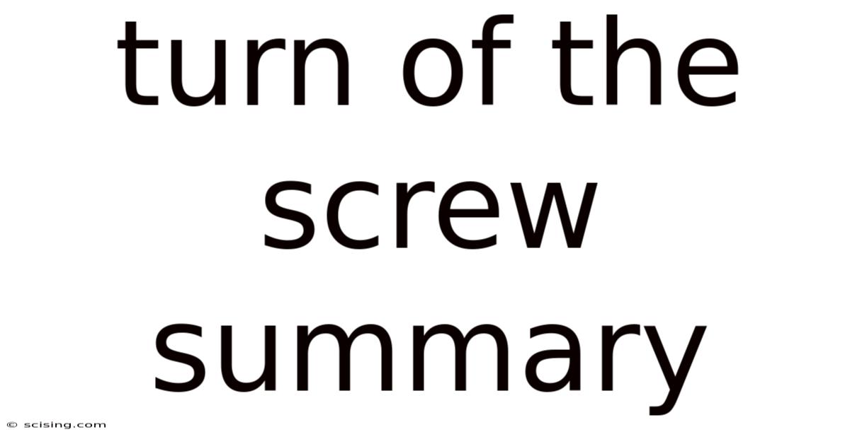 Turn Of The Screw Summary