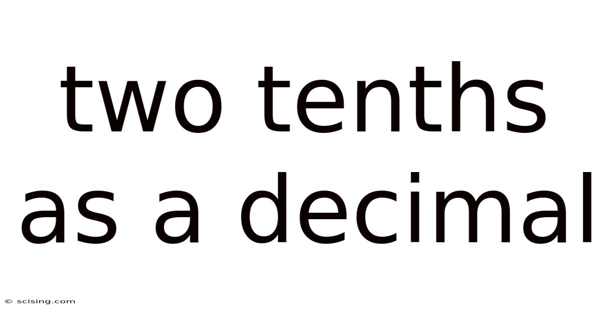 Two Tenths As A Decimal