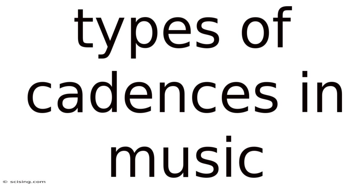 Types Of Cadences In Music
