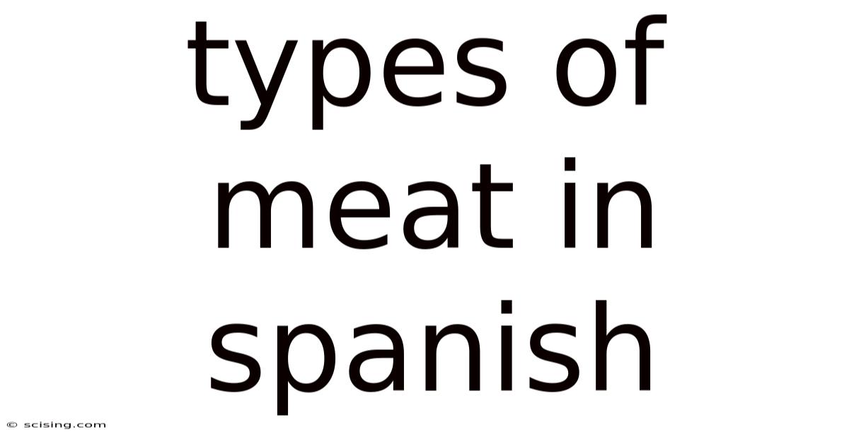 Types Of Meat In Spanish