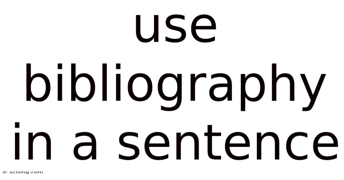 Use Bibliography In A Sentence