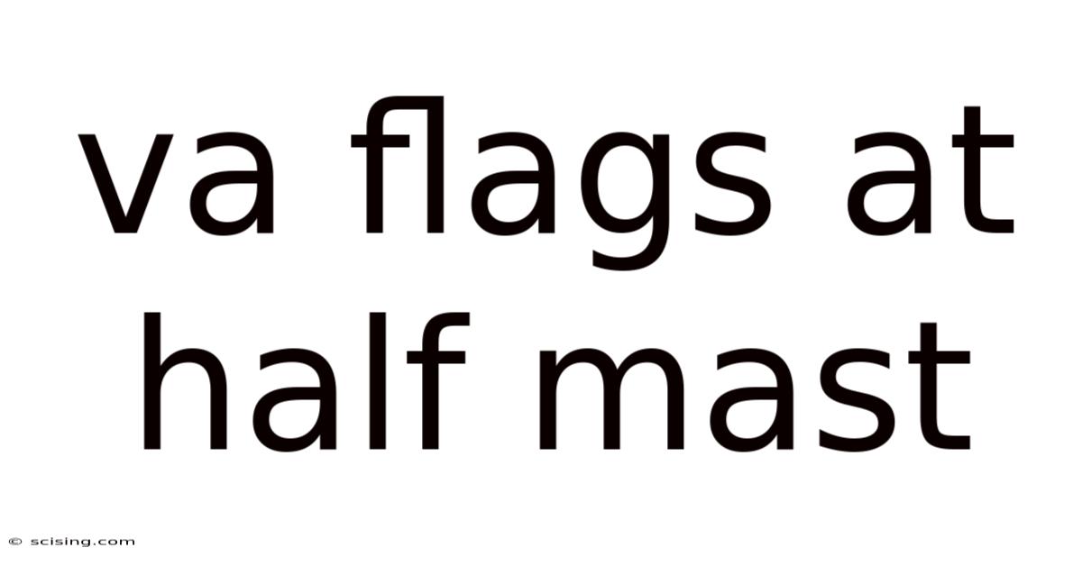 Va Flags At Half Mast