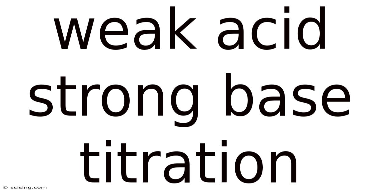 Weak Acid Strong Base Titration