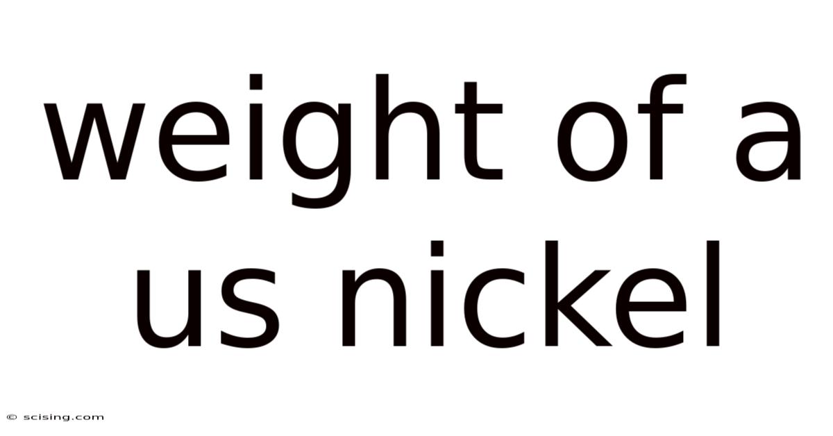 Weight Of A Us Nickel