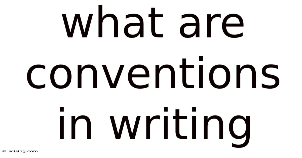 What Are Conventions In Writing