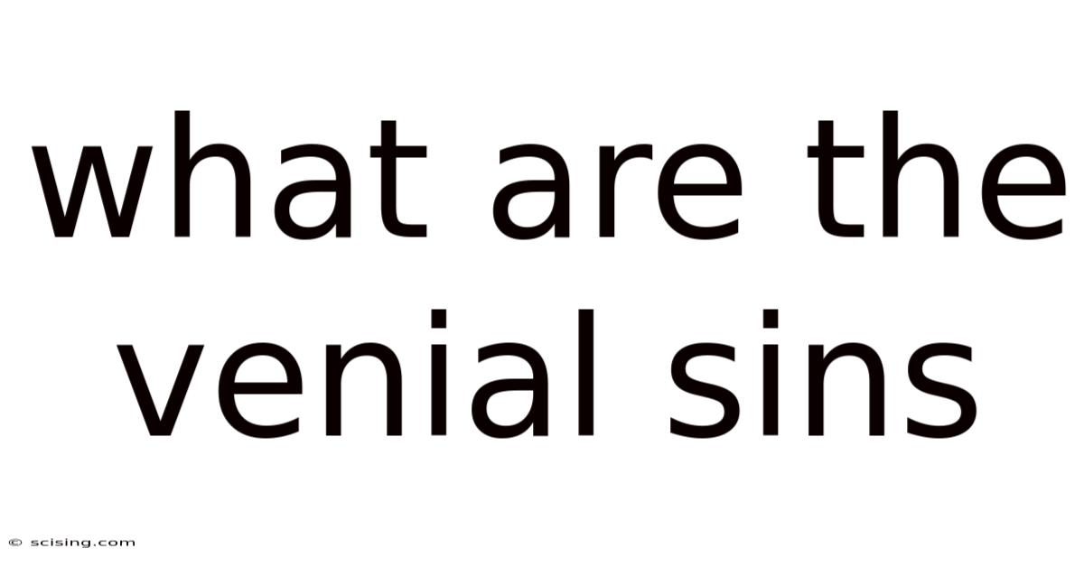 What Are The Venial Sins