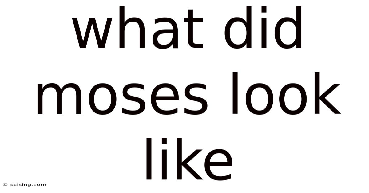 What Did Moses Look Like