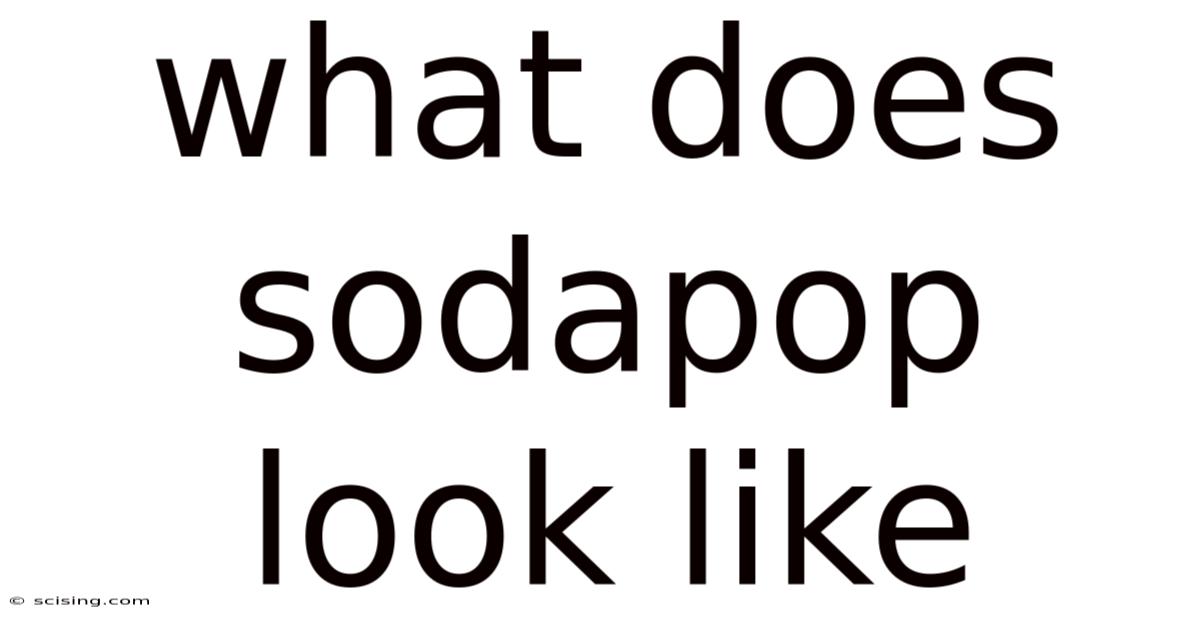 What Does Sodapop Look Like
