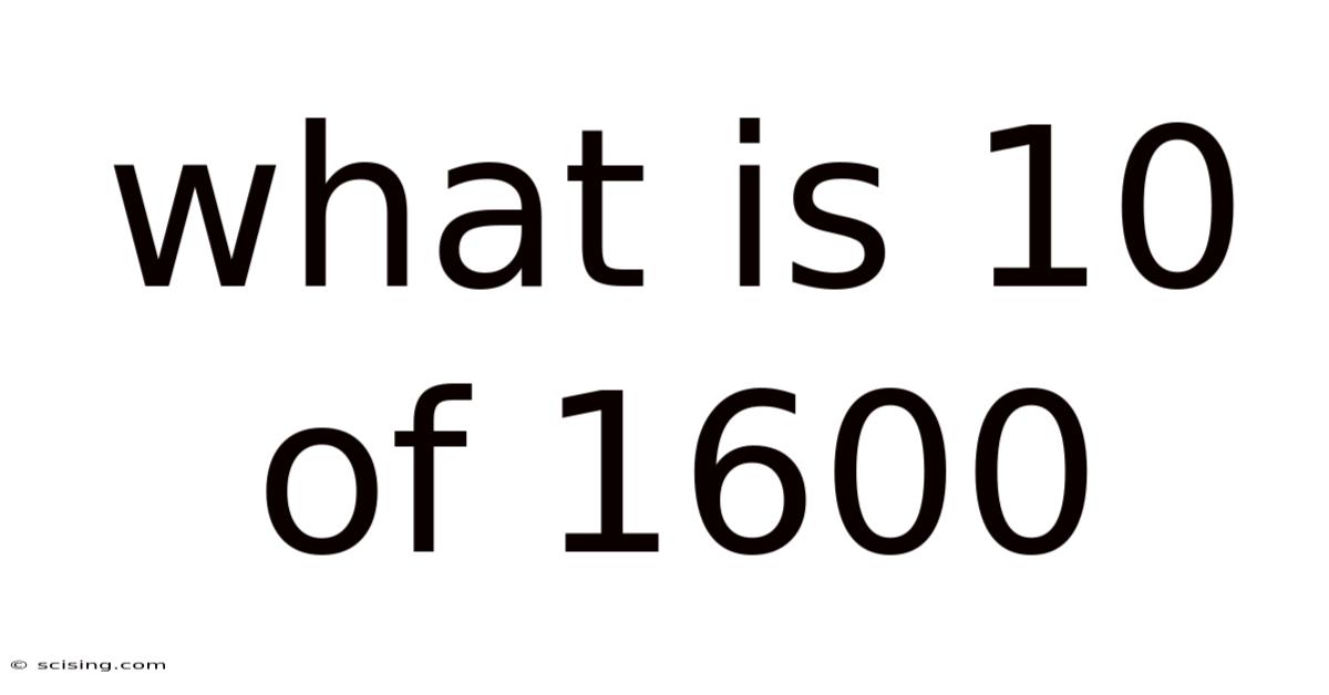 What Is 10 Of 1600