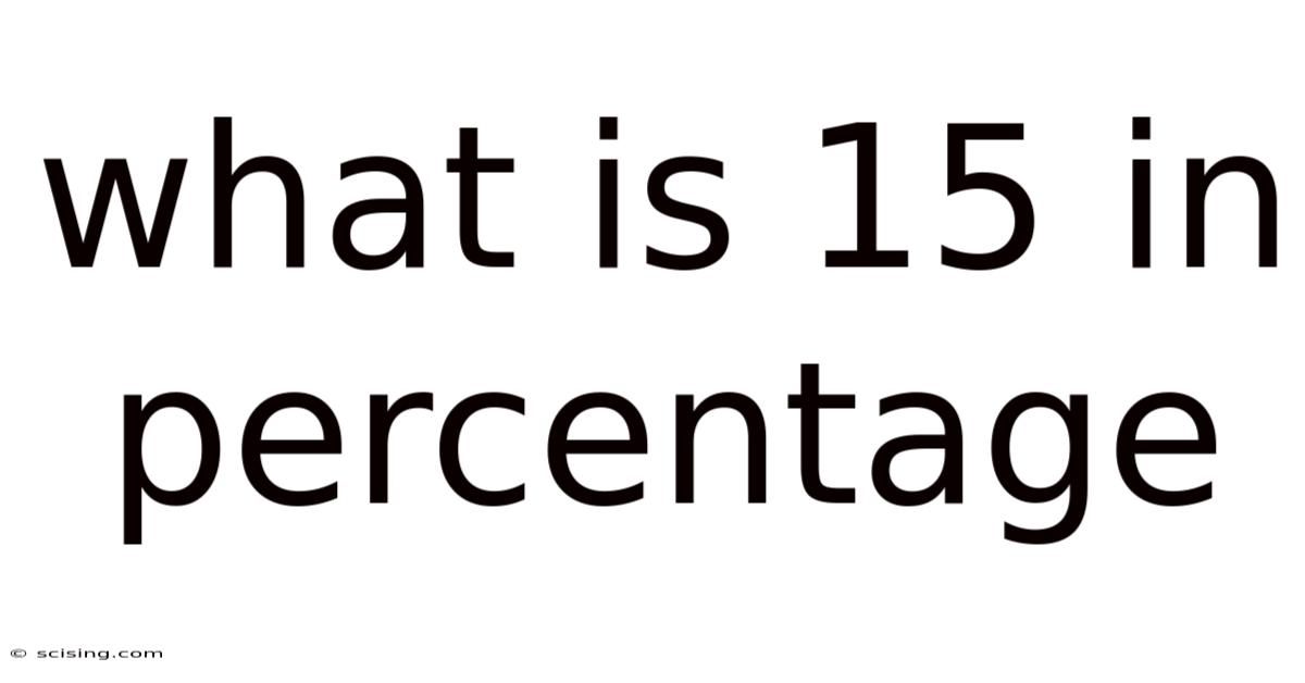 What Is 15 In Percentage