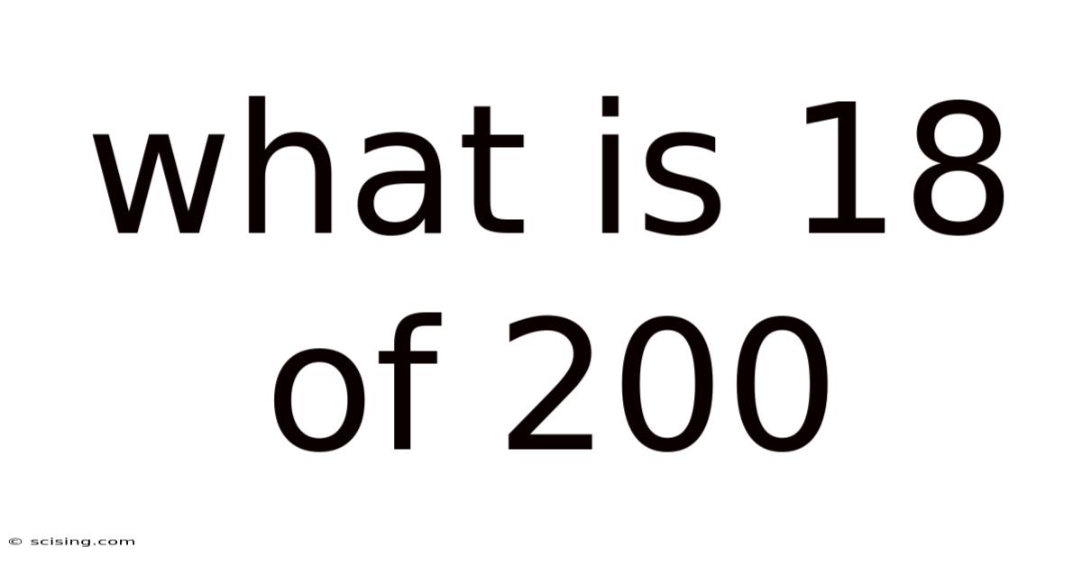 What Is 18 Of 200